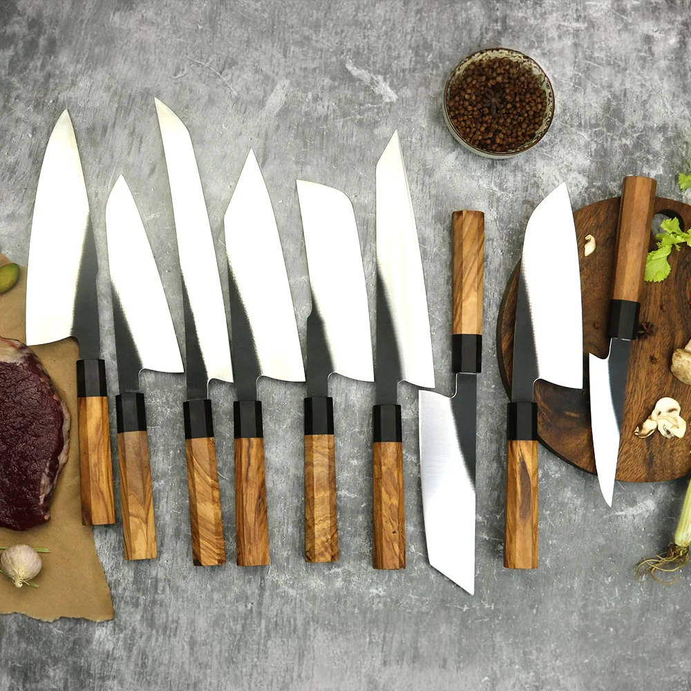 440C rozsdamentes acél, prémium olajfa nyél