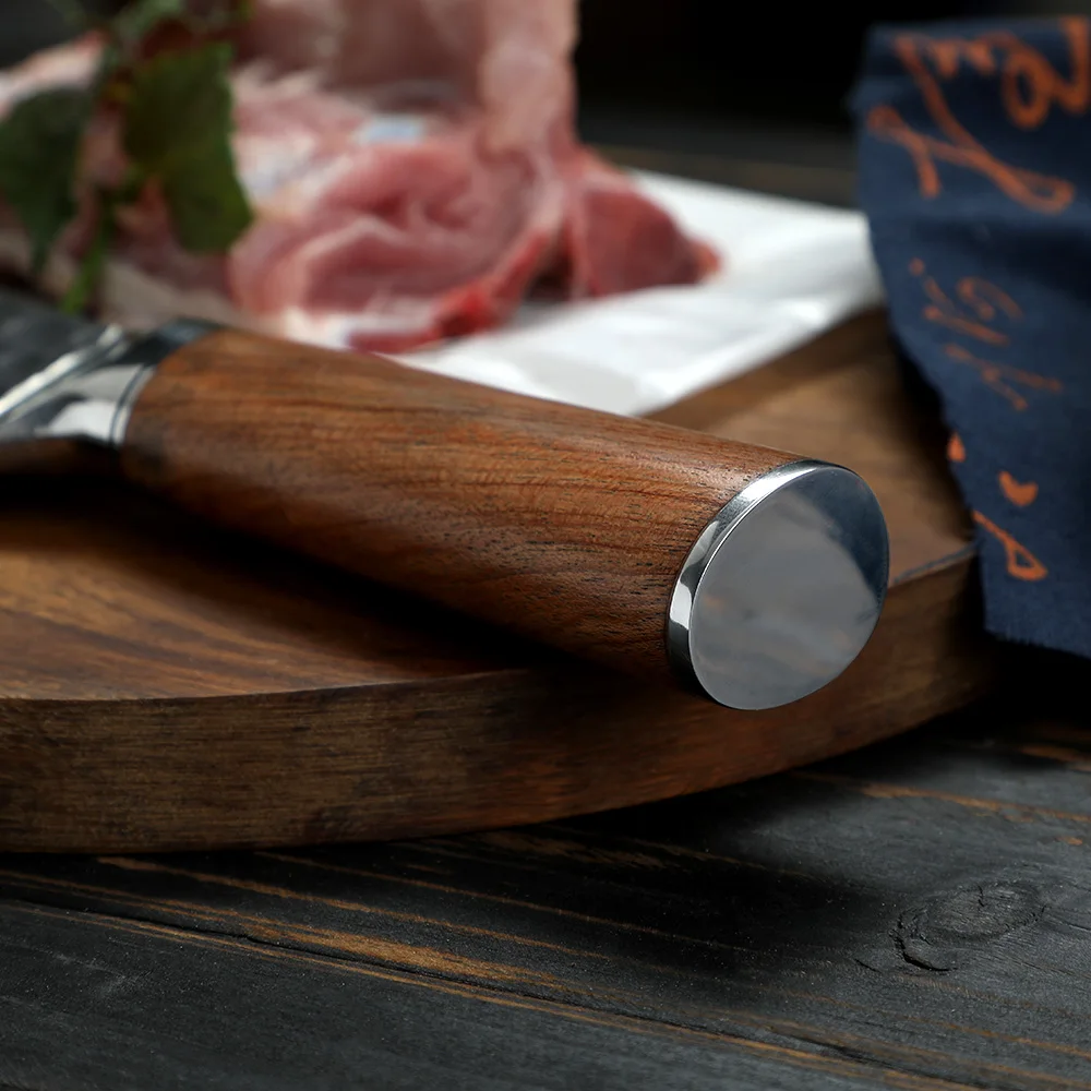 Bunka din oțel inoxidabil cu conținut ridicat de carbon cu mâner din lemn de trandafir 18cm - Hikari