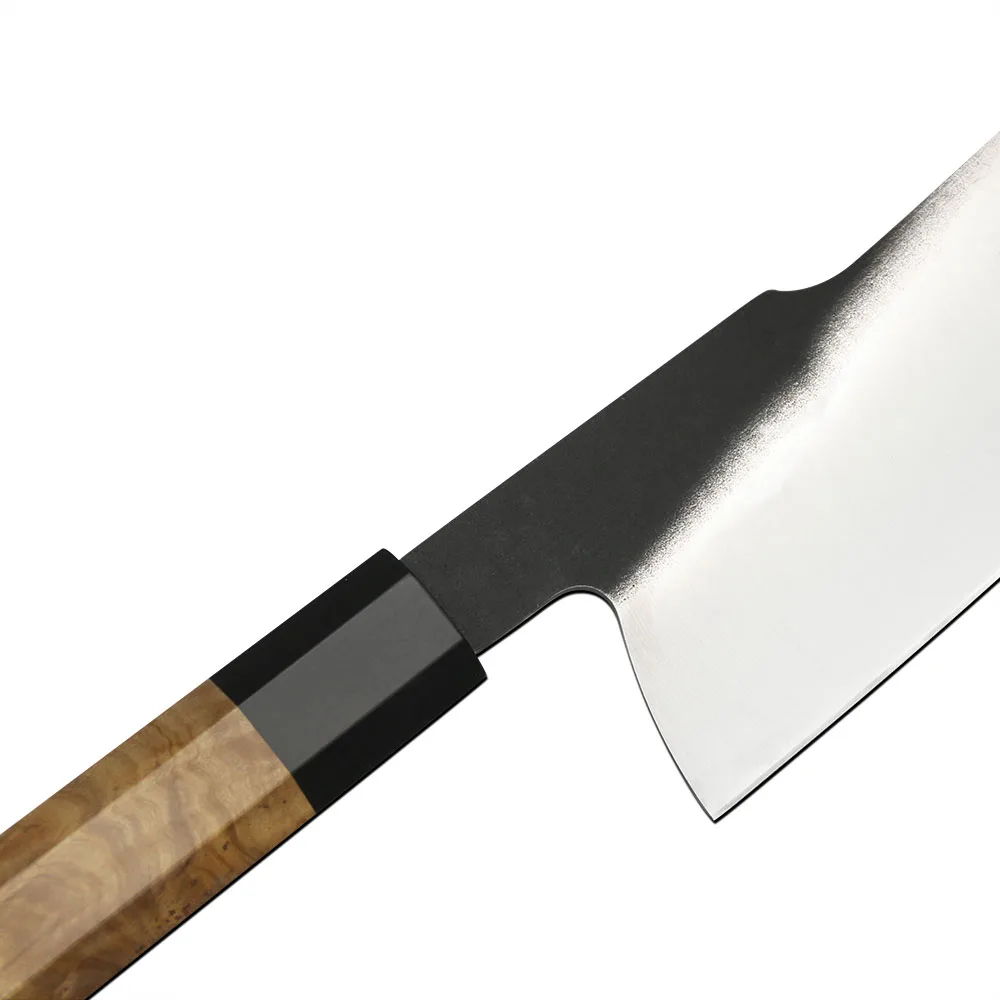 Professional Vegetable Knife, Hikari Knife - Irregular 440C Stainless Steel Premium Olive Wood Handle 18cm - Hikari