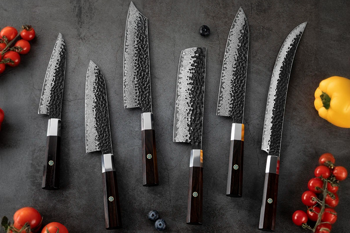 Before and after knife sharpening results with Hikari Knife