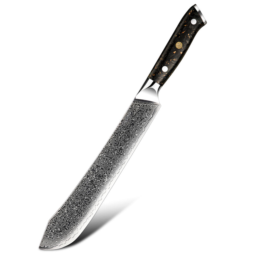 Butcher VG-10 Damascus Carbon Fiber Foil Resin Handle 23cm - Hikari