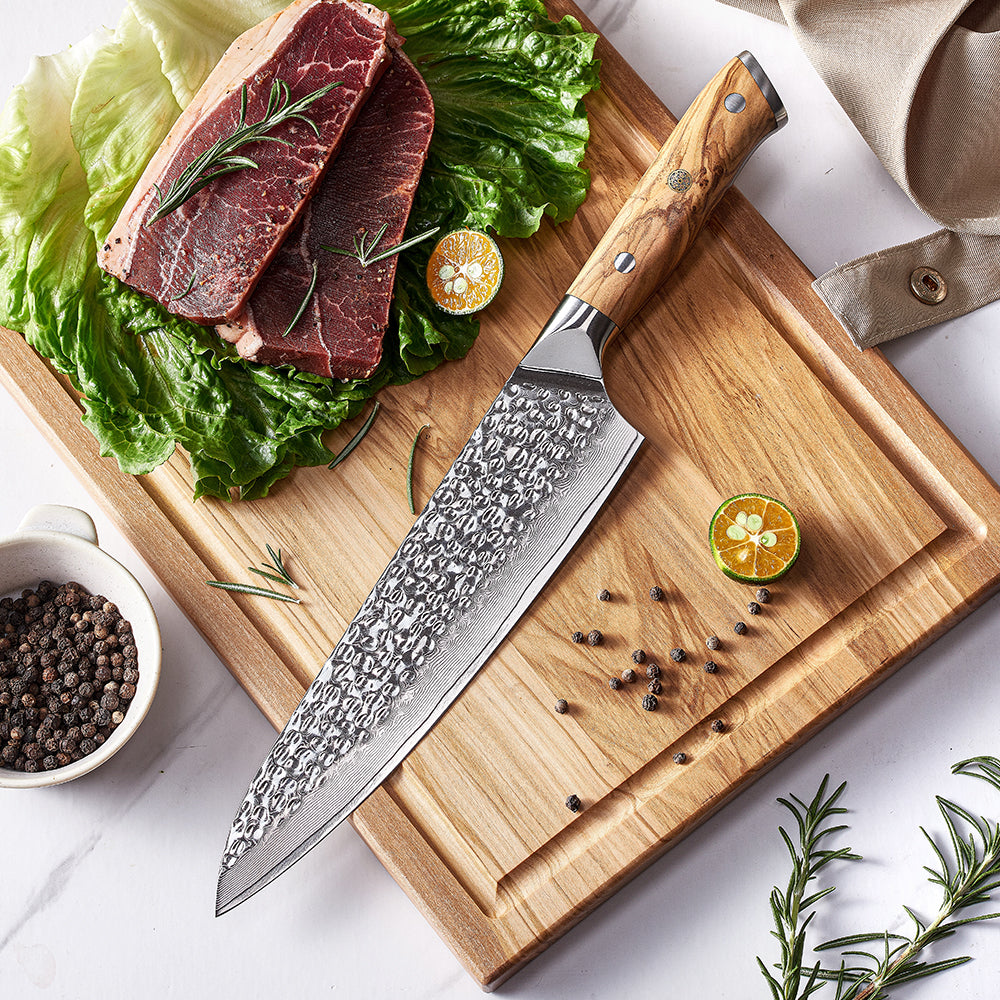 Japanese sharp chef knife vg-10 damascus steel