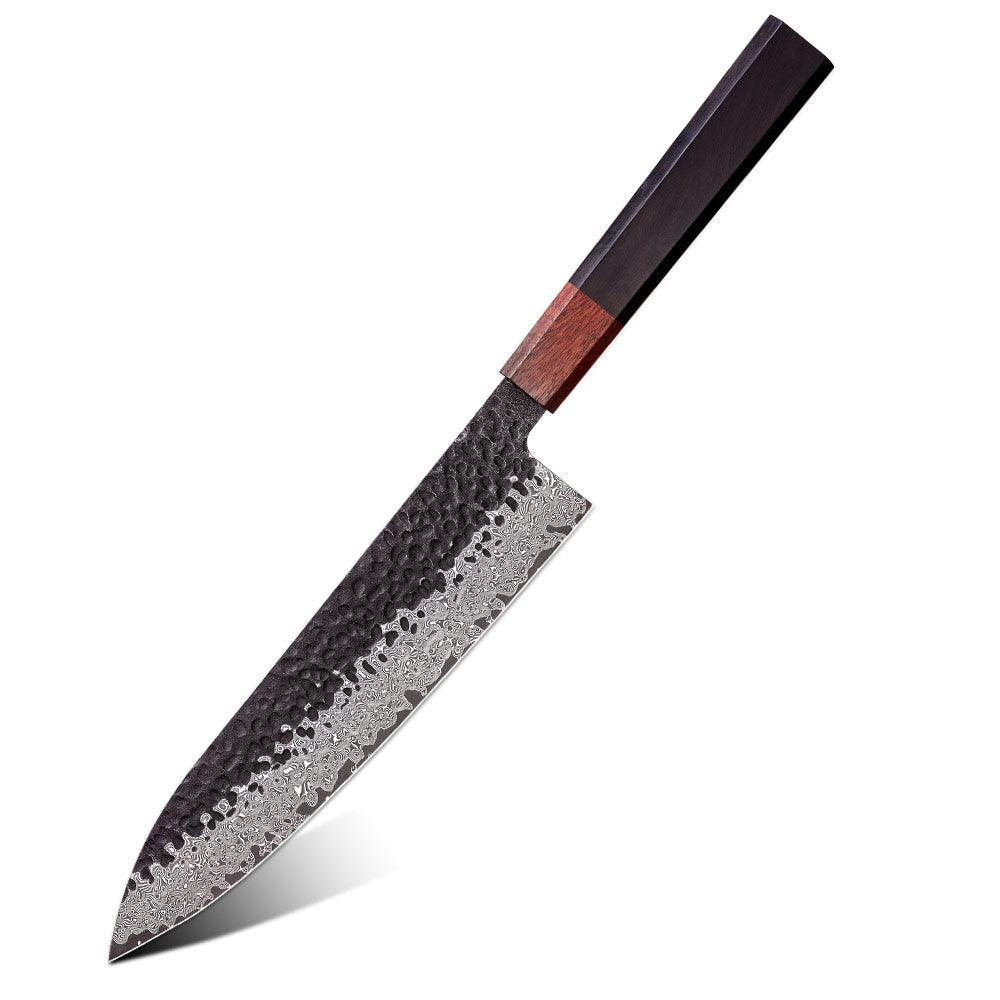 Professzionális szakácskés bambusz nyéllel szeleteléshez és kockázáshoz