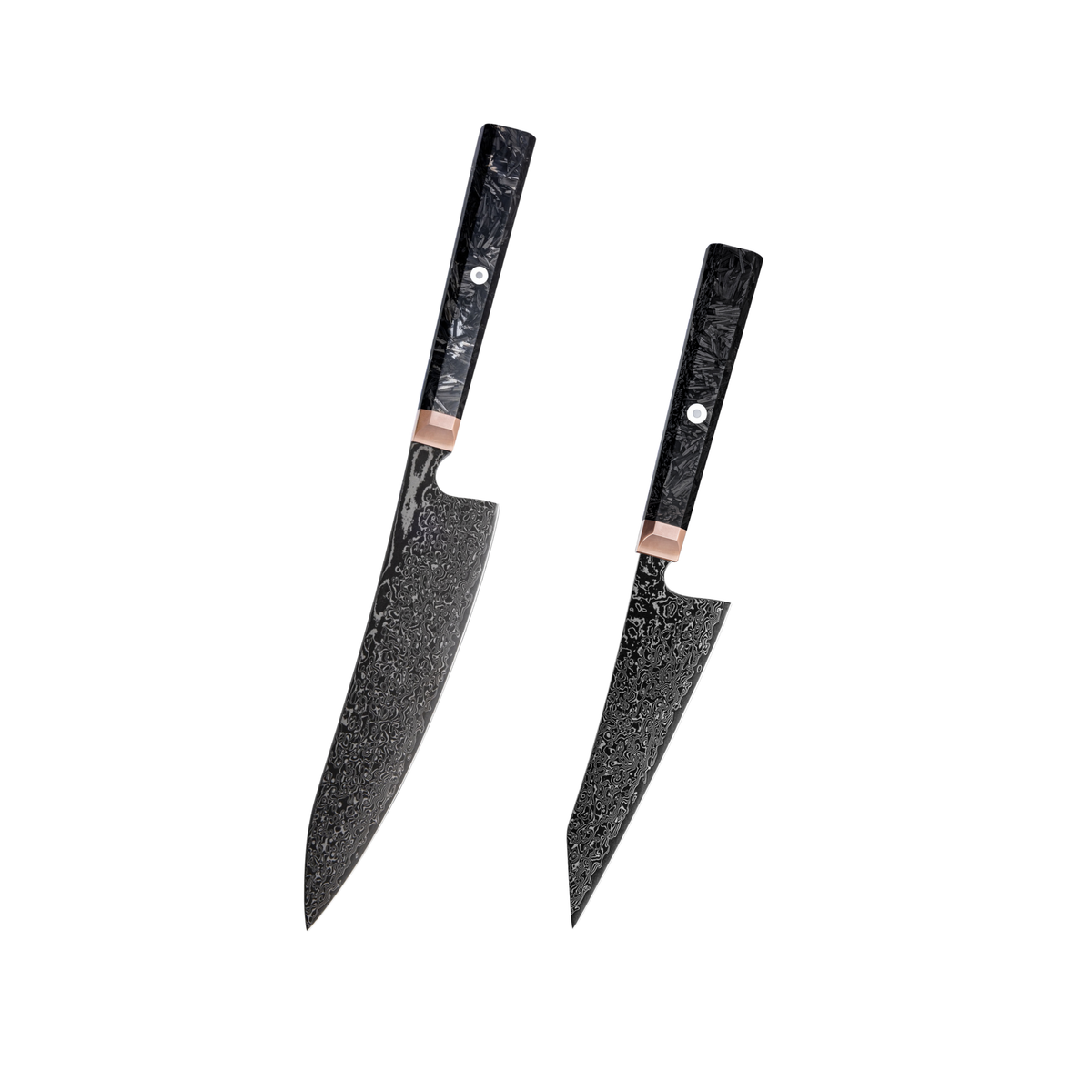 Hikari All-Black 67 rétegű damaszkuszi acél késkészlet karbonmarkolatokkal H351