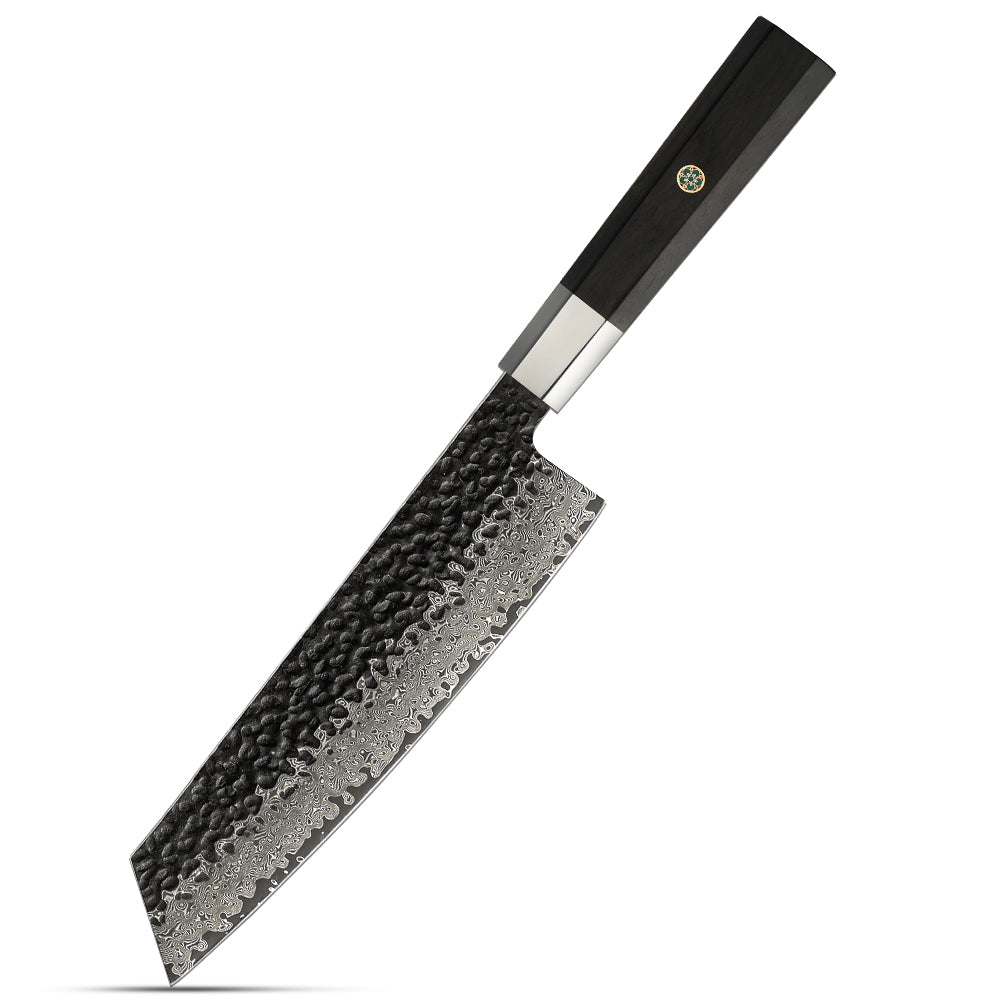 Professional Kiritsuke Knife, Hikari – All-Purpose Kitchen Knife with VG -10 Core and Damascus Steel, Ebony handle - Hikari