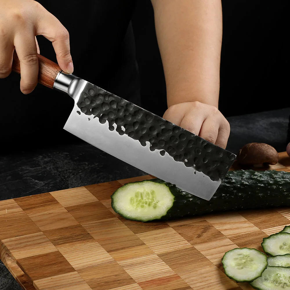 Nakiri Vegetable Knife – Japanese style, High-Carbon Steel Blade, Ideal for Precise Chopping and Slicing - Hikari