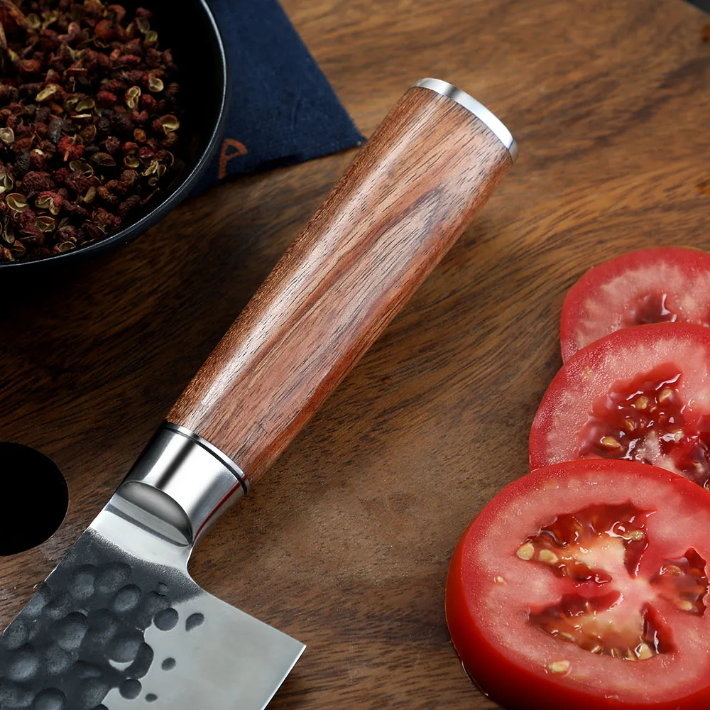 Nakiri Vegetable Knife – Japanese style, High-Carbon Steel Blade, Ideal for Precise Chopping and Slicing - Hikari