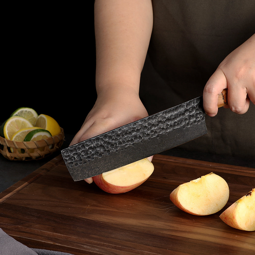 Vegetable Knife, Hikari – High-Carbon Steel Blade, Spalted Maple Handle, for Effortless Side Dish Preparation - Hikari