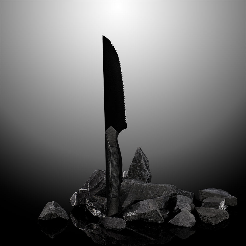 Cuțit profesional pentru fripturi, Hikari - Lamă din oțel inoxidabil cu acoperire din titan, mâner G10 pentru felierea perfectă a fripturilor - Hikari