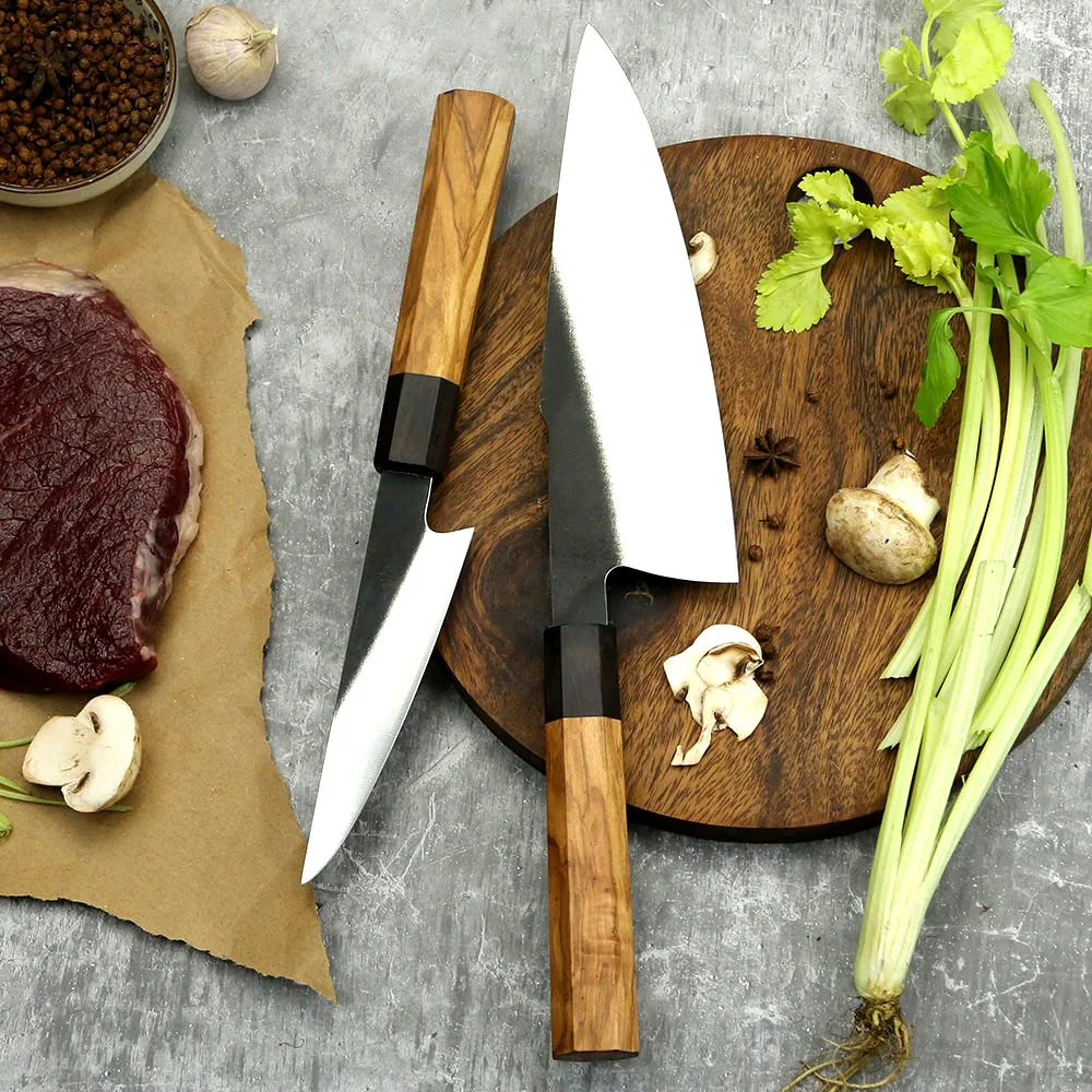 Universal Chef Knife - Japanese-Style Stainless Steel Blade with Olive Wood Handle for Effortless Cutting - Hikari