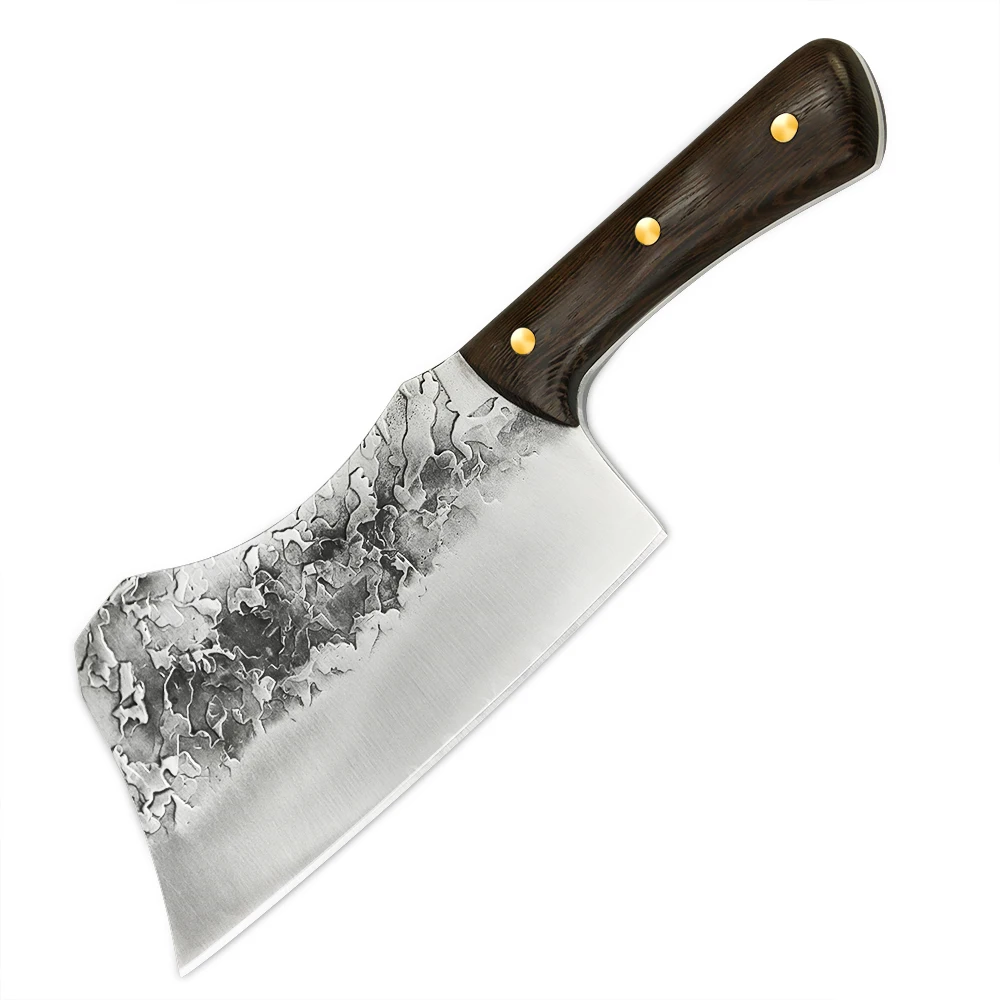 Cleaver Knives - Cleaver Handmade Forged Stainless Steel, Wenge Wood Handle 16.5 cm - Hikari