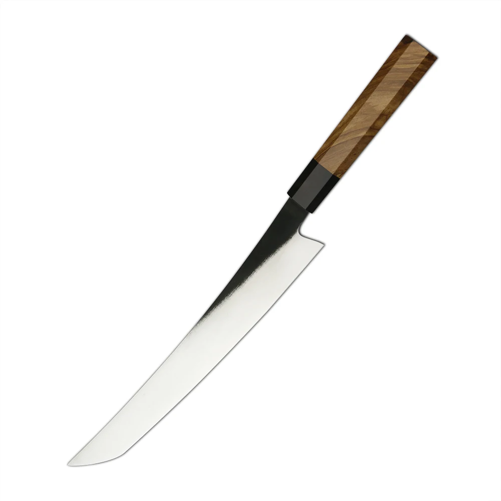 Sujihiki / Fillet Knife for Meat, Sushi and Sashimi – Japanese-Style, Stainless Steel Blade and Olive Wood Handle - Hikari
