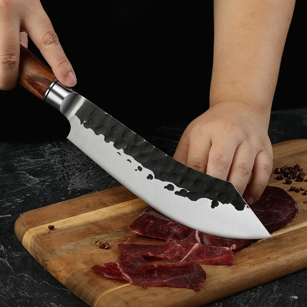 Butcher High-Carbon Stainless Steel Rosewood Handle 18cm - Hikari