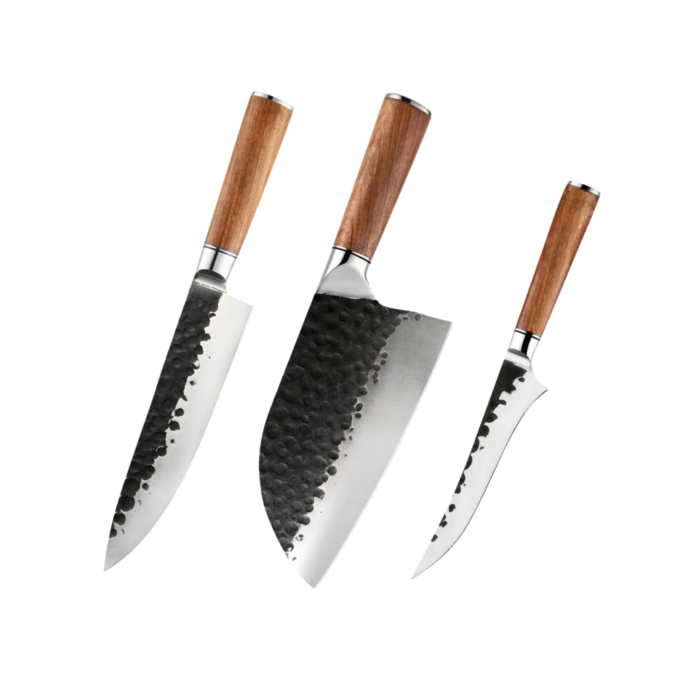 Knife Set High-Carbon Stainless Steel & Rosewood Handles H235 - Hikari