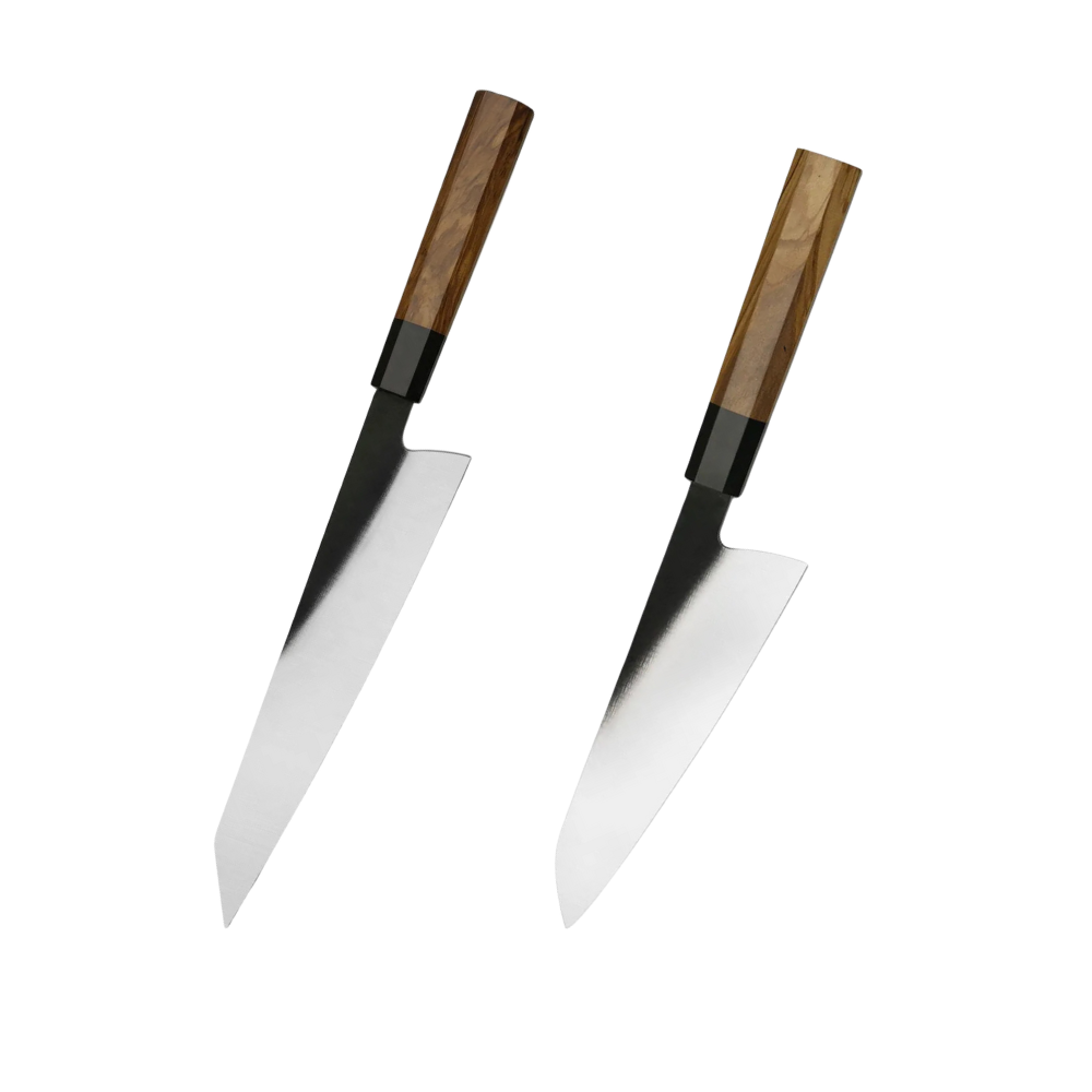 Traditional Knife Set Carbon Steel Blade and Olive Wood Handle H293