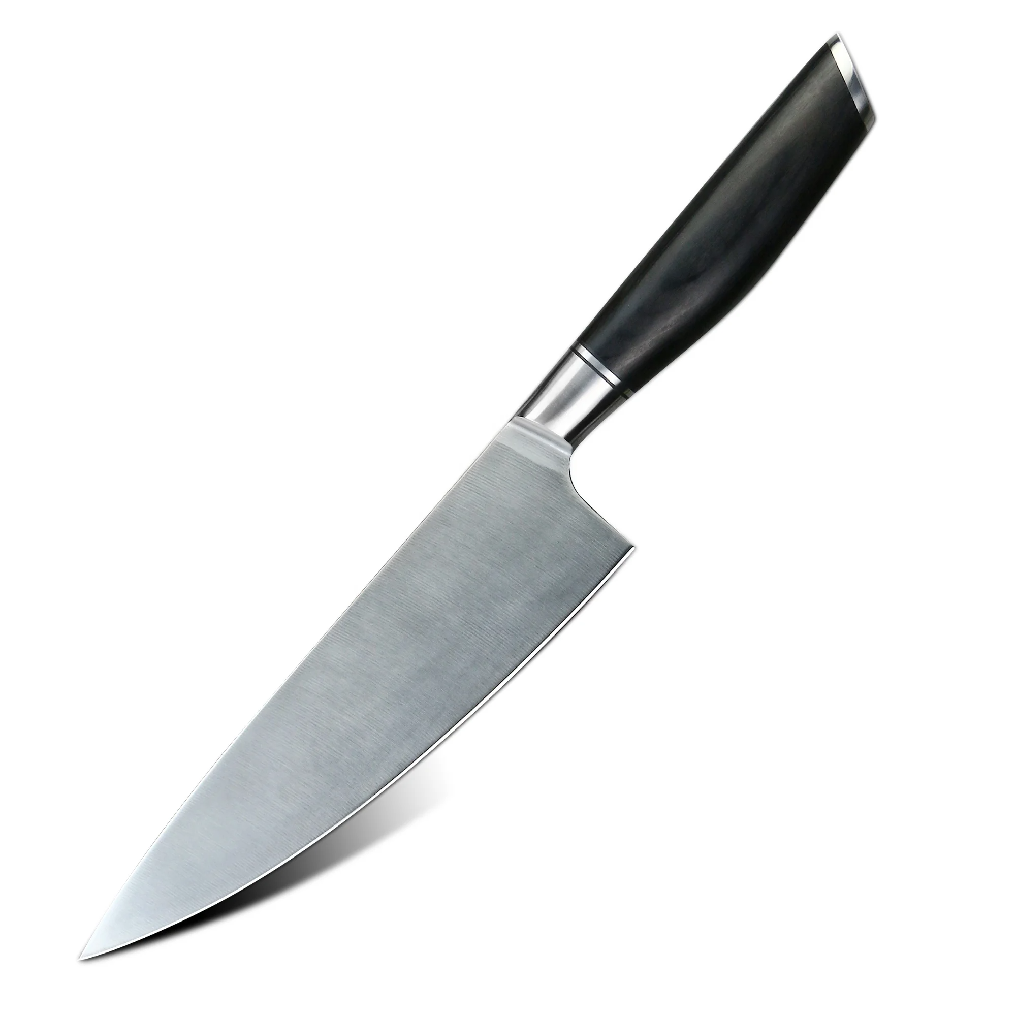 Professional Chef Knife, Hikari - German Steel with Black Pakkawood Handle - Ideal for Precise Cutting - Hikari