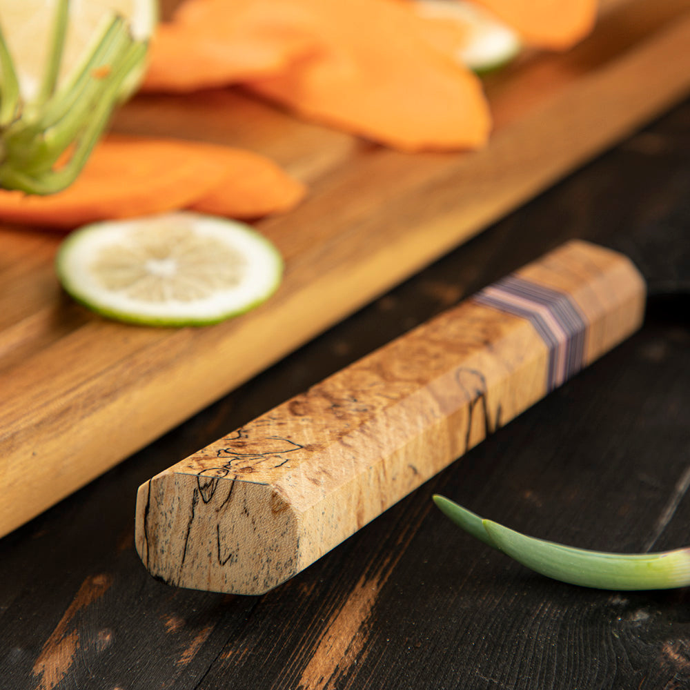 General Purpose Knife for Professionals, Hikari - Carbon Steel, Maple Handle, Cooking Knife, 19 cm - Hikari