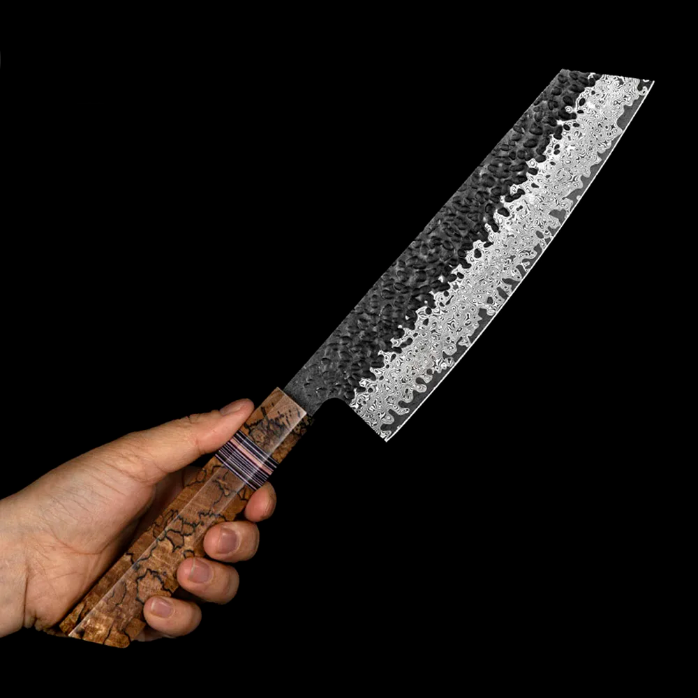 Multi-Purpose Kiritsuke Knife, Hikari – VG -10 Damascus Steel, Maple Handle - Ideal for Meat and Vegetables - Hikari