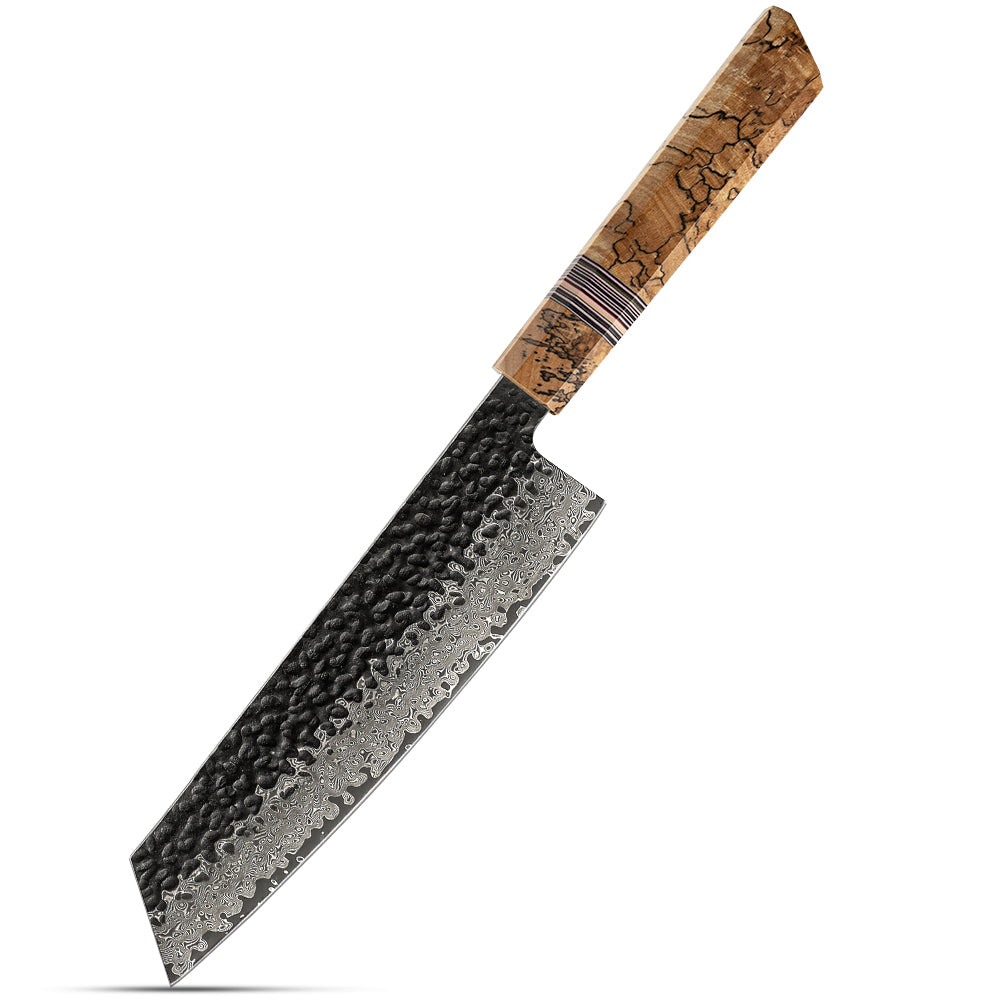 Multi-Purpose Kiritsuke Knife, Hikari – VG -10 Damascus Steel, Maple Handle - Ideal for Meat and Vegetables - Hikari