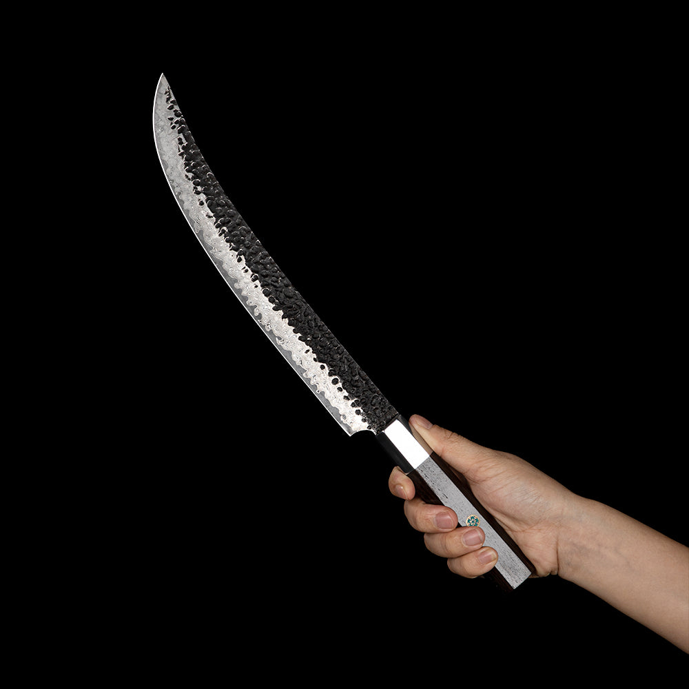 Slaugther VG-10 Kurouchi Hammered Damascus Ebony Handle 25cm