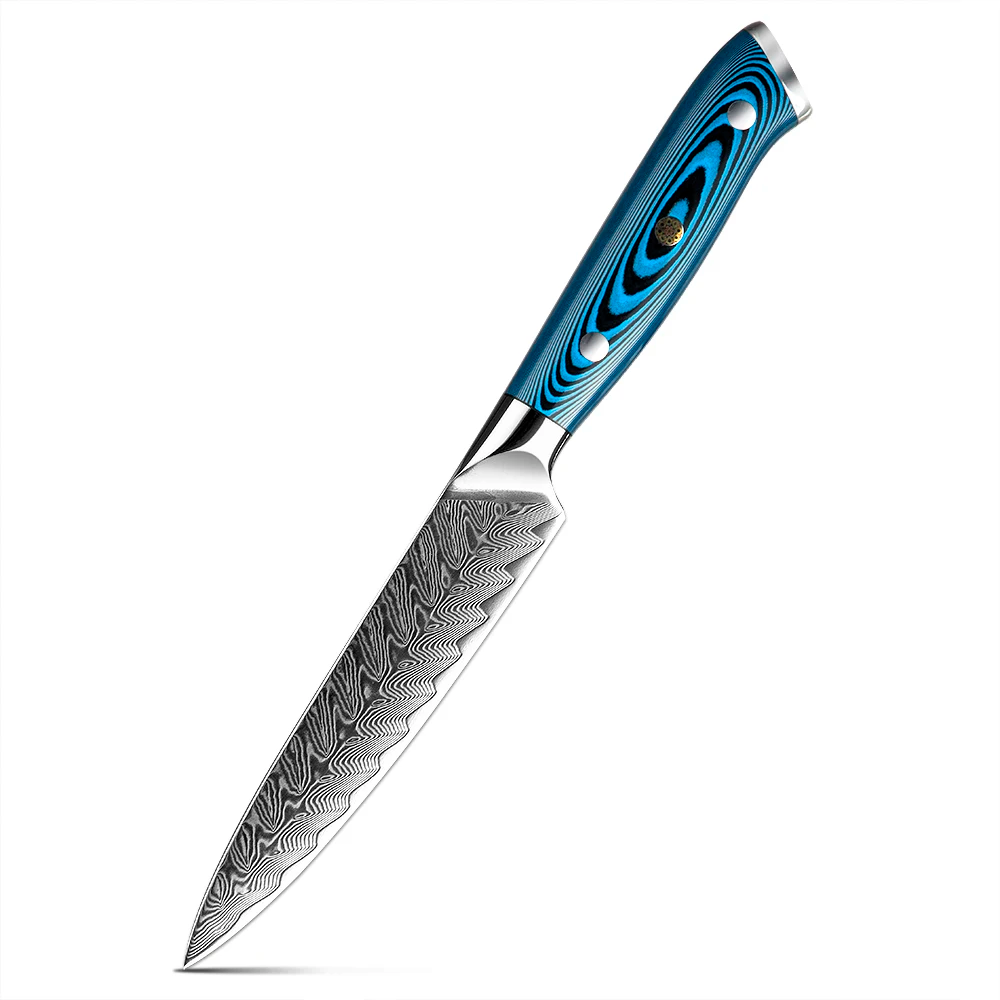 Premium Petty Knife, Hikari – Multi-Purpose Small Knife with Damascus and VG -10 Blade, for Precision Cutting - Hikari
