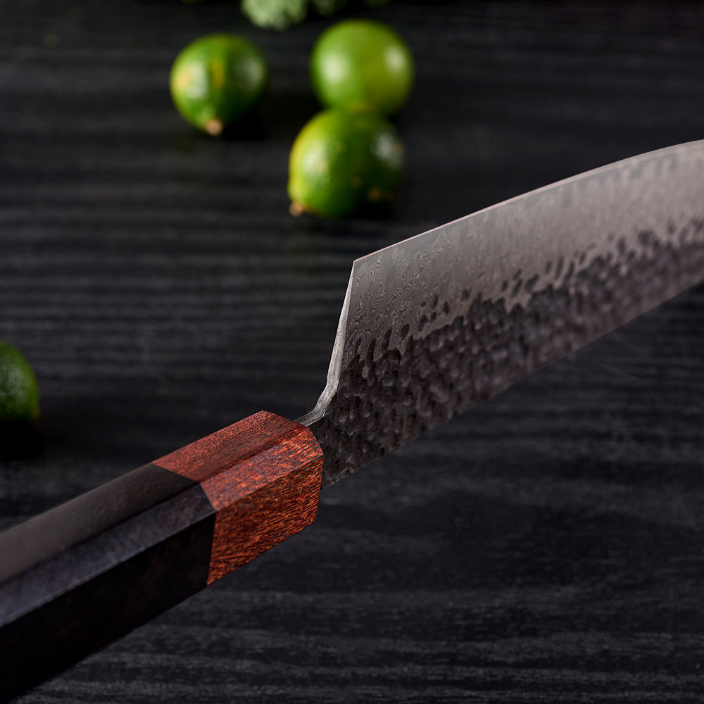 Professional Kitchen Knife, Hikari Knife - Japanese Style, Professional 67-Layer Damascus Steel, Ergonomic Ebony Handle - Hikari
