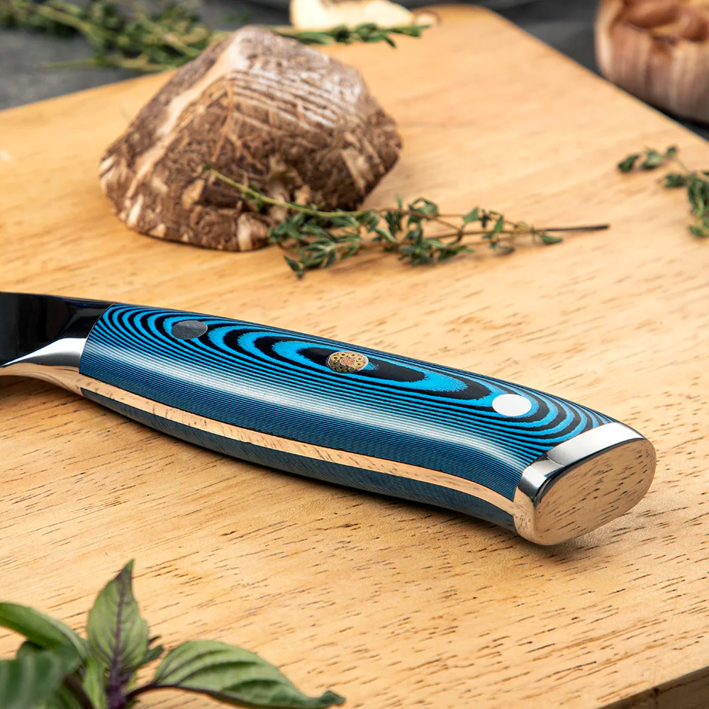 Hikari Yanagiba – Damascus Sushi Knife with Belle Pakkawood Handle, Raw Meat Preparation - Hikari